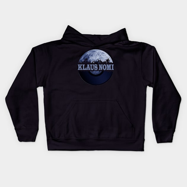 Klaus Nomi blue moon vinyl Kids Hoodie by hany moon